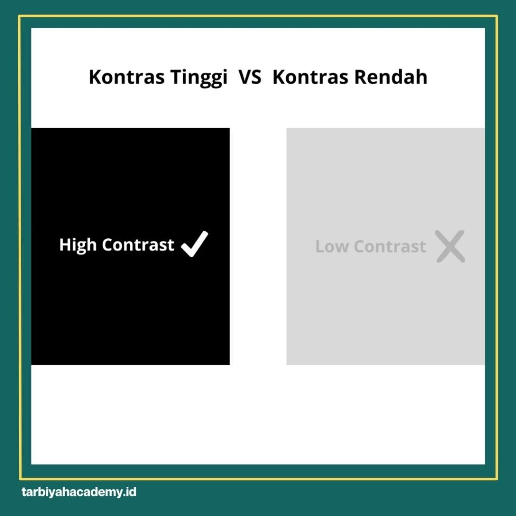 contoh penerapan kontras dalam prinsip desain grafis